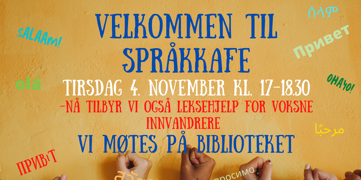 Bilde/illustrasjon for Språkkafe for voksne innvandrere Språkkafe for voksne innvandrere